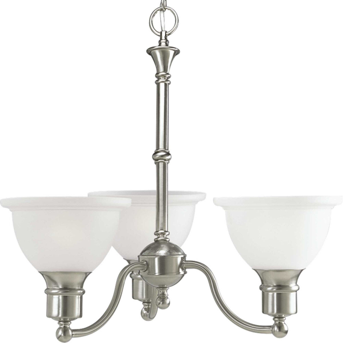 Madison 3 Light 22 inch Brushed Nickel Chandelier Ceiling Light