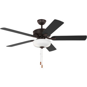 Linden DC 52 LED 52 inch Bronze with Silver Blades Ceiling Fan