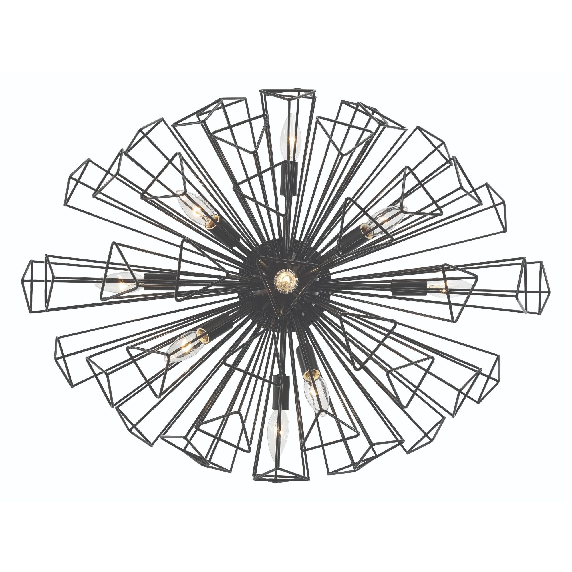 Dendelio 9 Light 22.5 inch Black Chandelier Ceiling Light