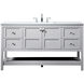 Theo 60 X 22 X 34 inch Grey Vanity Sink Set