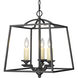 Athena Pendant Ceiling Light in Natural Black