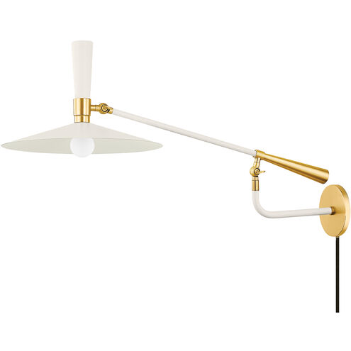 Milena 1 Light 13 inch Aged Brass and Soft Cream Wall Sconce Wall Light