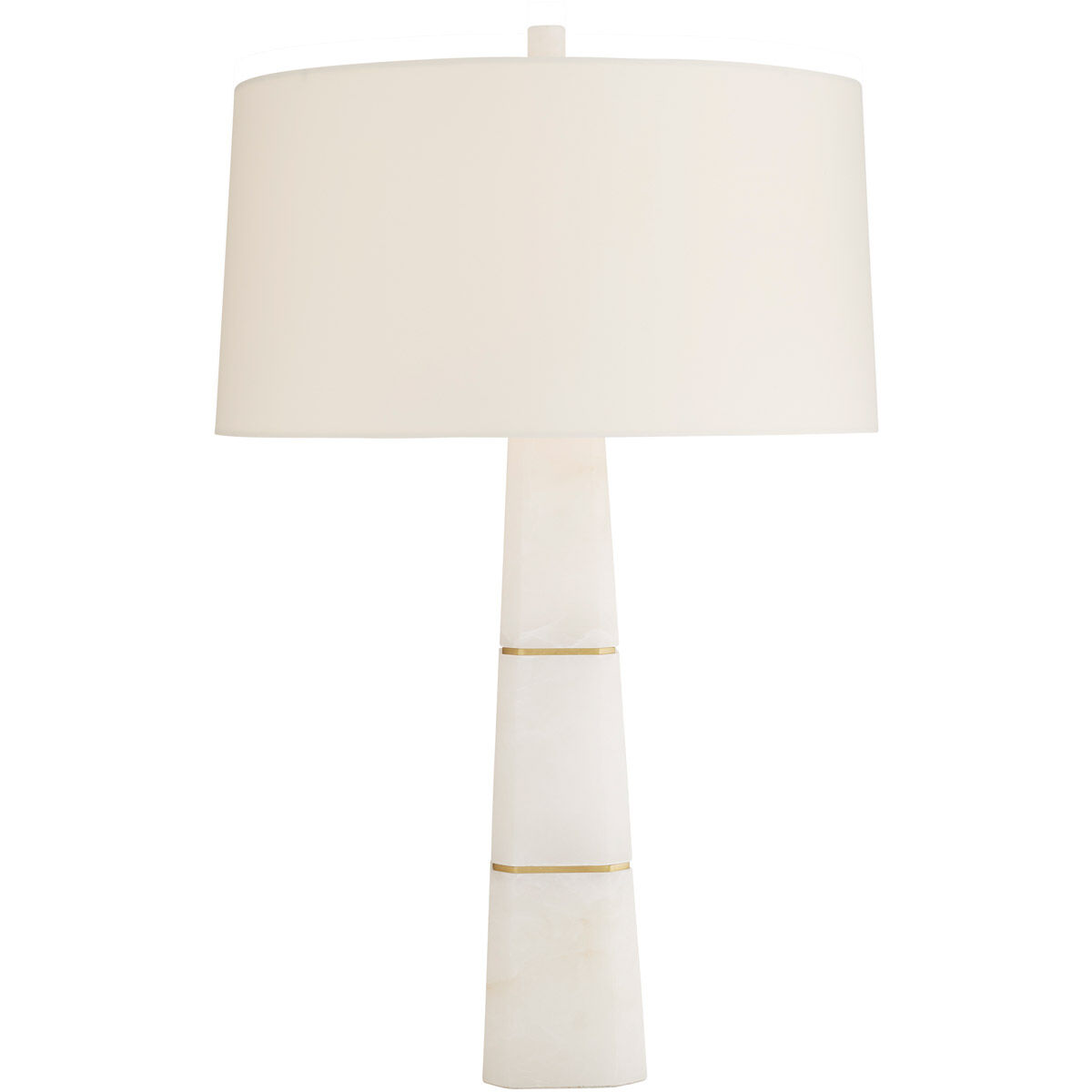 Dosman 31 inch 150 watt Snow Marble and Antique Brass Table Lamp Portable Light