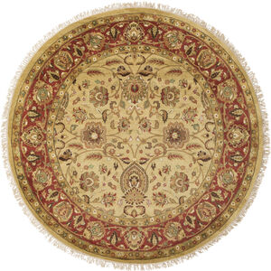 Taj Mahal 96 X 96 inch Tan, Burnt Orange, Camel Rug