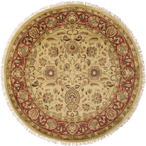 Taj Mahal 96 X 96 inch Tan, Burnt Orange, Camel Rug
