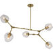 Canada 5 Light 23.6 inch Brass Chandelier Ceiling Light