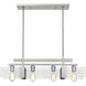 Gantt 4 Light 31.5 inch Brushed Nickel Linear Chandelier Ceiling Light