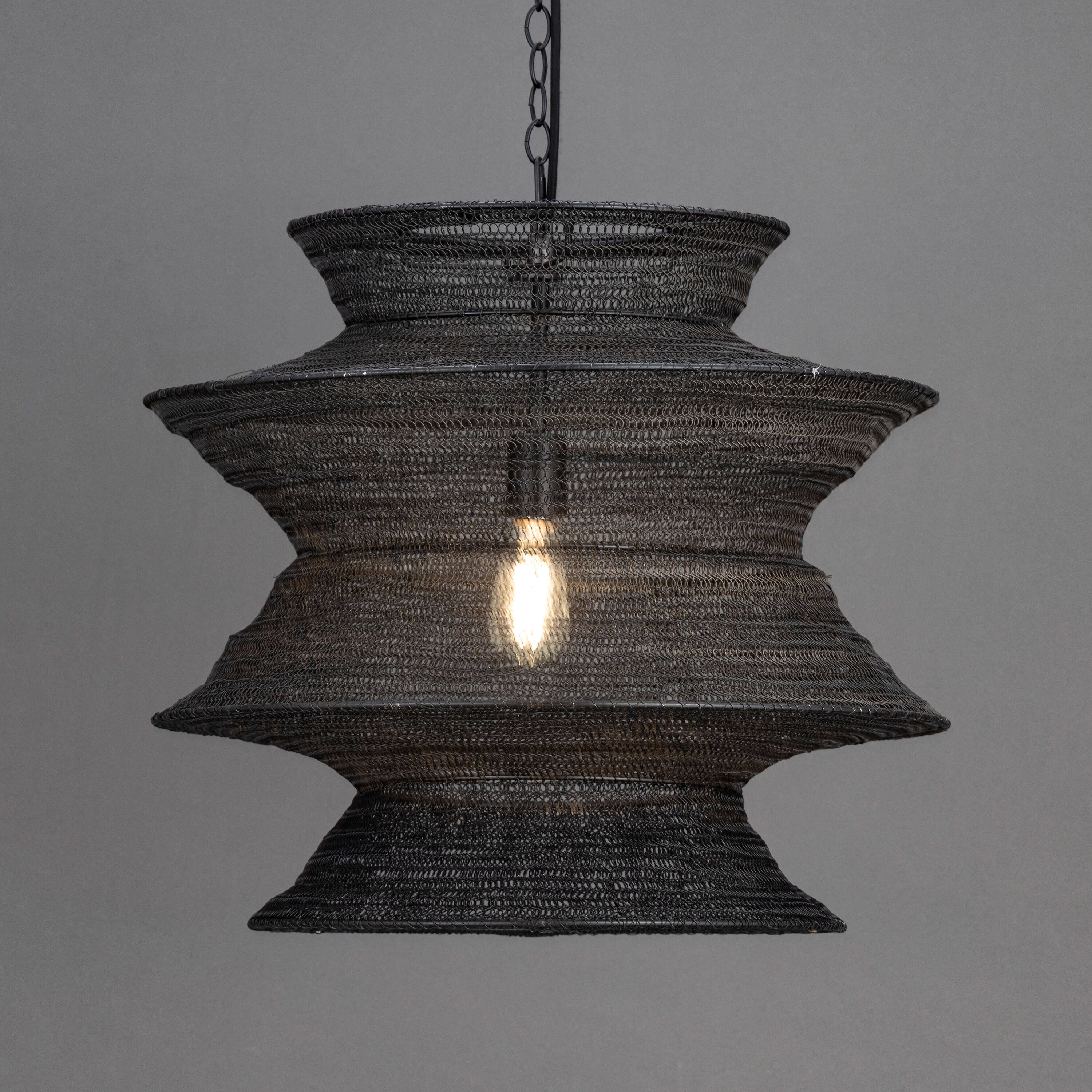 Krabi 1 Light 22.5 inch Black Single Pendant Ceiling Light