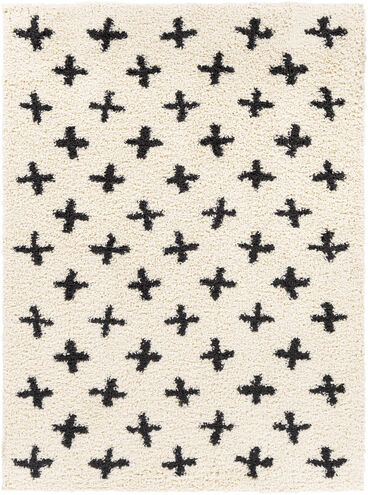Beni Shag 108 X 79 inch Charcoal/Cream Rug