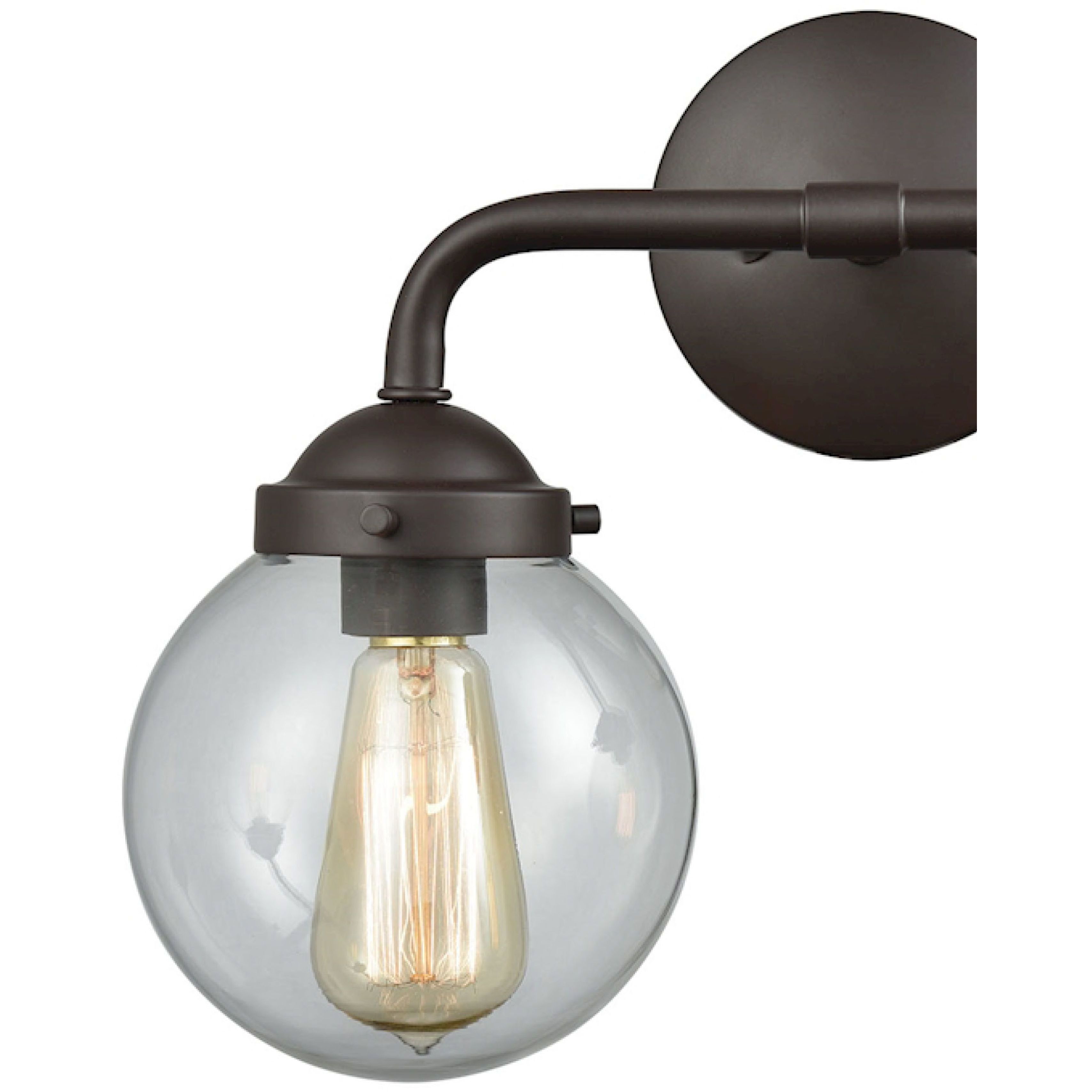 Beckett Vanity Light Wall Light in Clear Glass