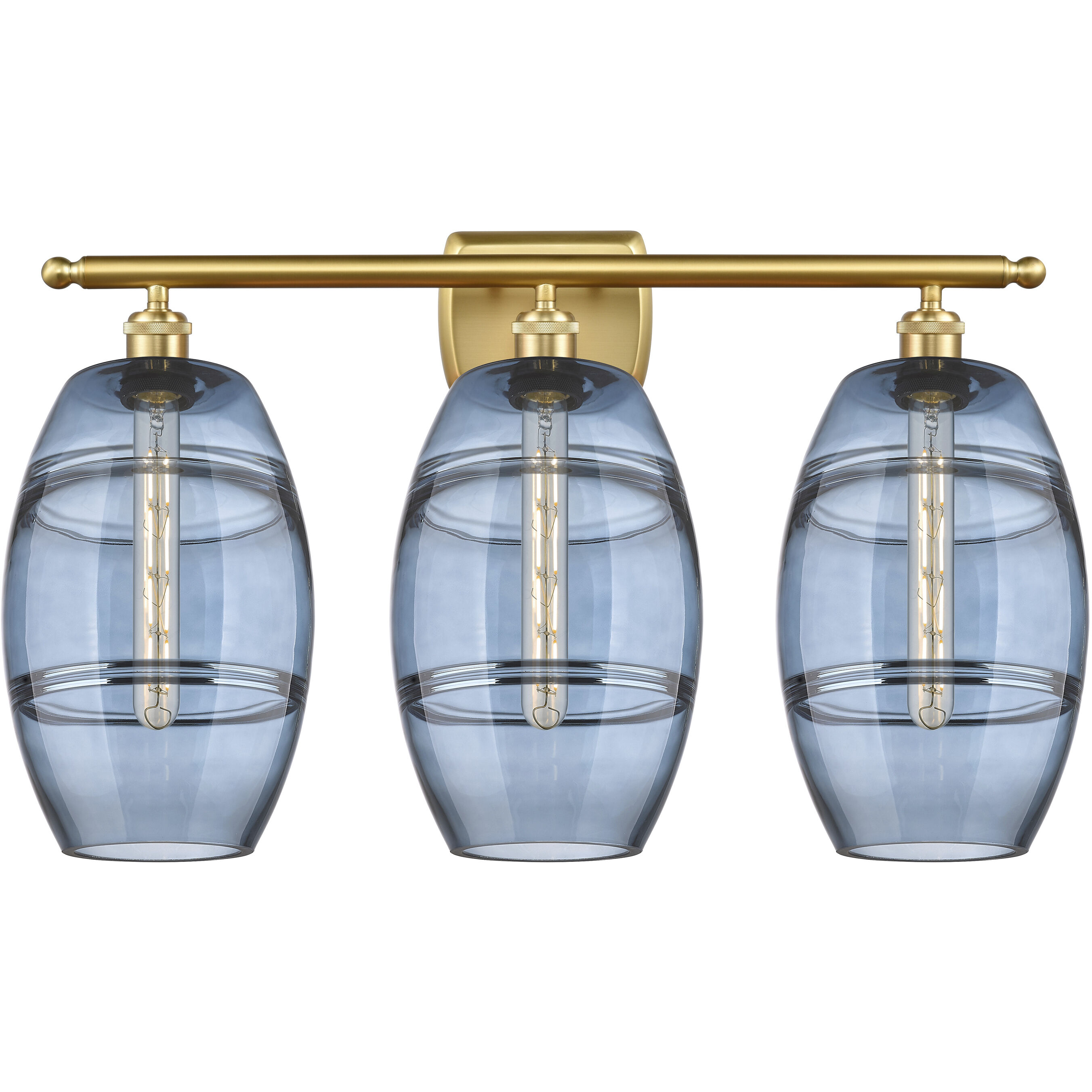 Ballston Vaz 3 Light 28 inch Satin Gold Bath Vanity Light Wall Light