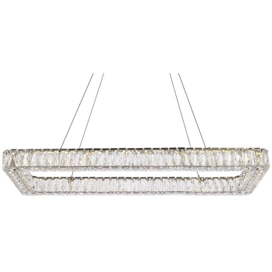 Monroe 1 Light 42 inch Chrome Pendant Ceiling Light