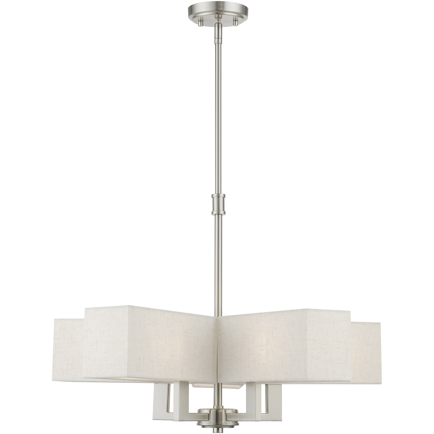 Rubix 5 Light 26 inch Brushed Nickel Chandelier Ceiling Light