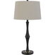 Salter 31 inch 150 watt Matte Black and Antique Brass Table Lamp Portable Light