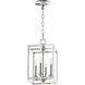 Cuboid 4 Light 8 inch Polished Nickel Mini Chandelier Ceiling Light