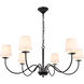 Eclipse 6 Light 37 inch Black Chandelier Ceiling Light