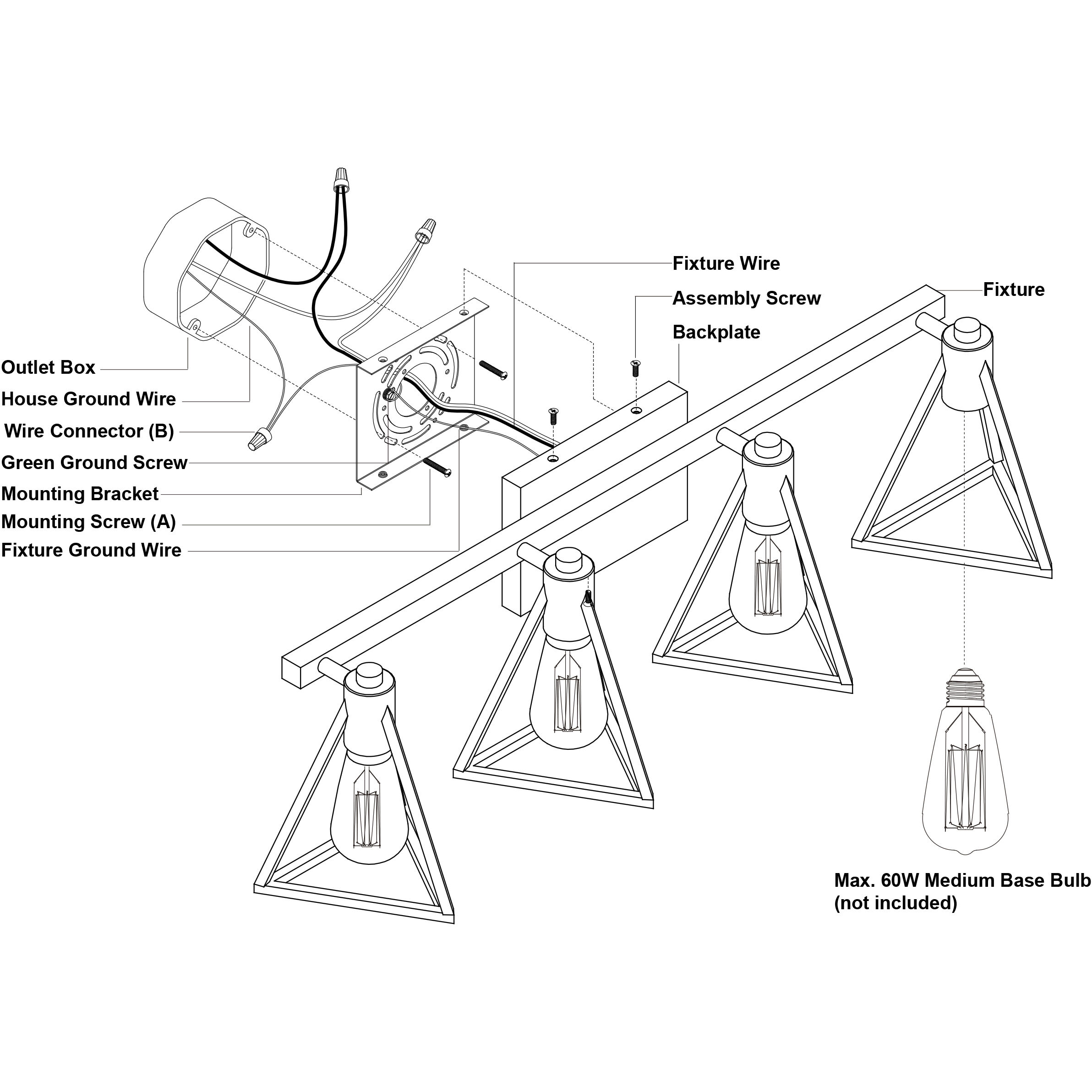 Ravenna LED 31.5 inch Matte Black Bathroom Light Wall Light in 4