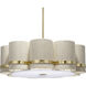 Carousel 4 Light 31 inch Brushed Brass Chandelier Ceiling Light, Inline