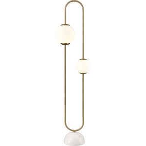 Bendel 57 inch 40.00 watt Aged Brass Floor Lamp Portable Light