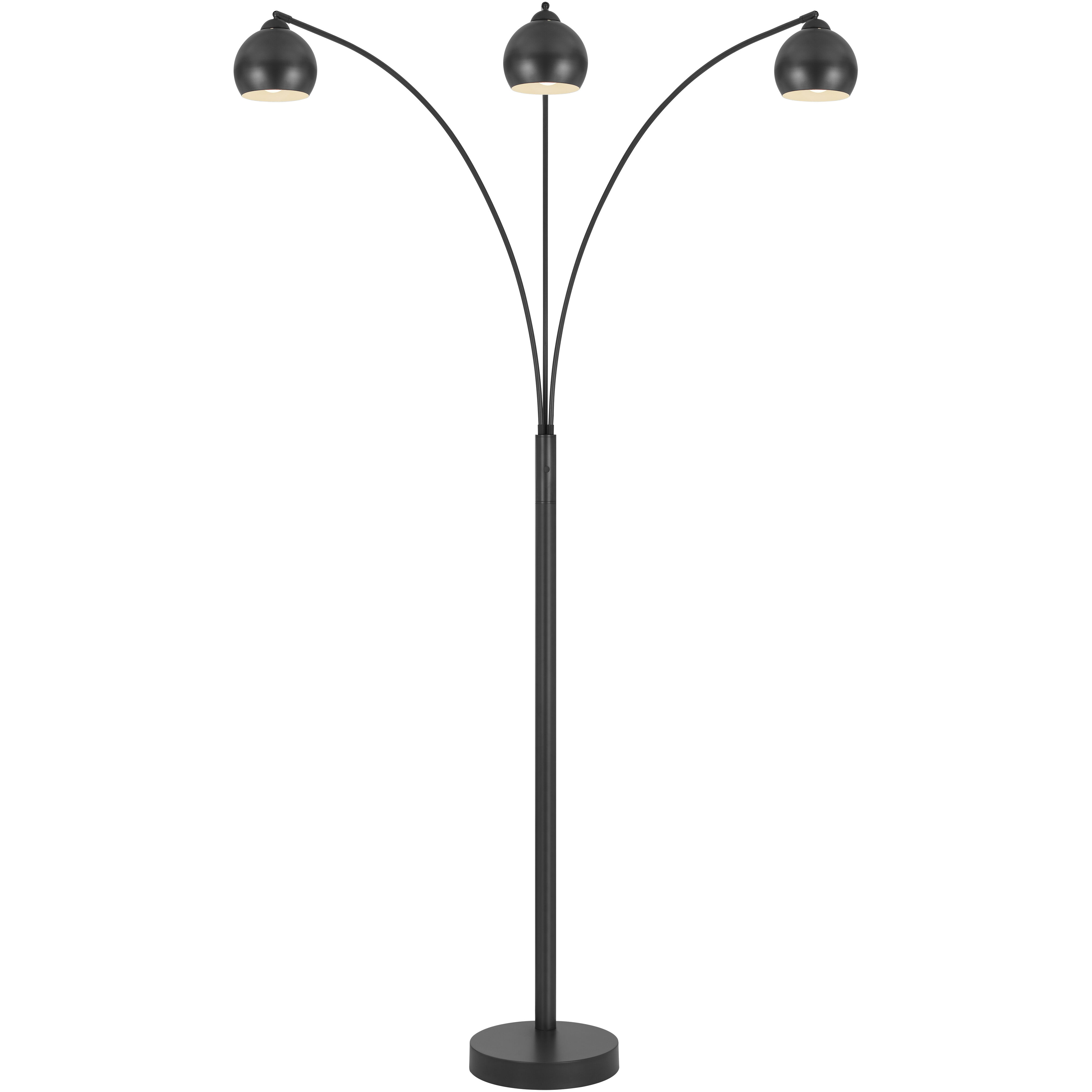 Carley 92.13 inch 60 watt Charcoal Grey Floor Lamp Portable Light