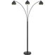 Carley 92.13 inch 60 watt Charcoal Grey Floor Lamp Portable Light