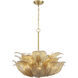 Orchid 10 Light 28.5 inch Legacy Brass Pendant Ceiling Light in Amber Handmade Glass