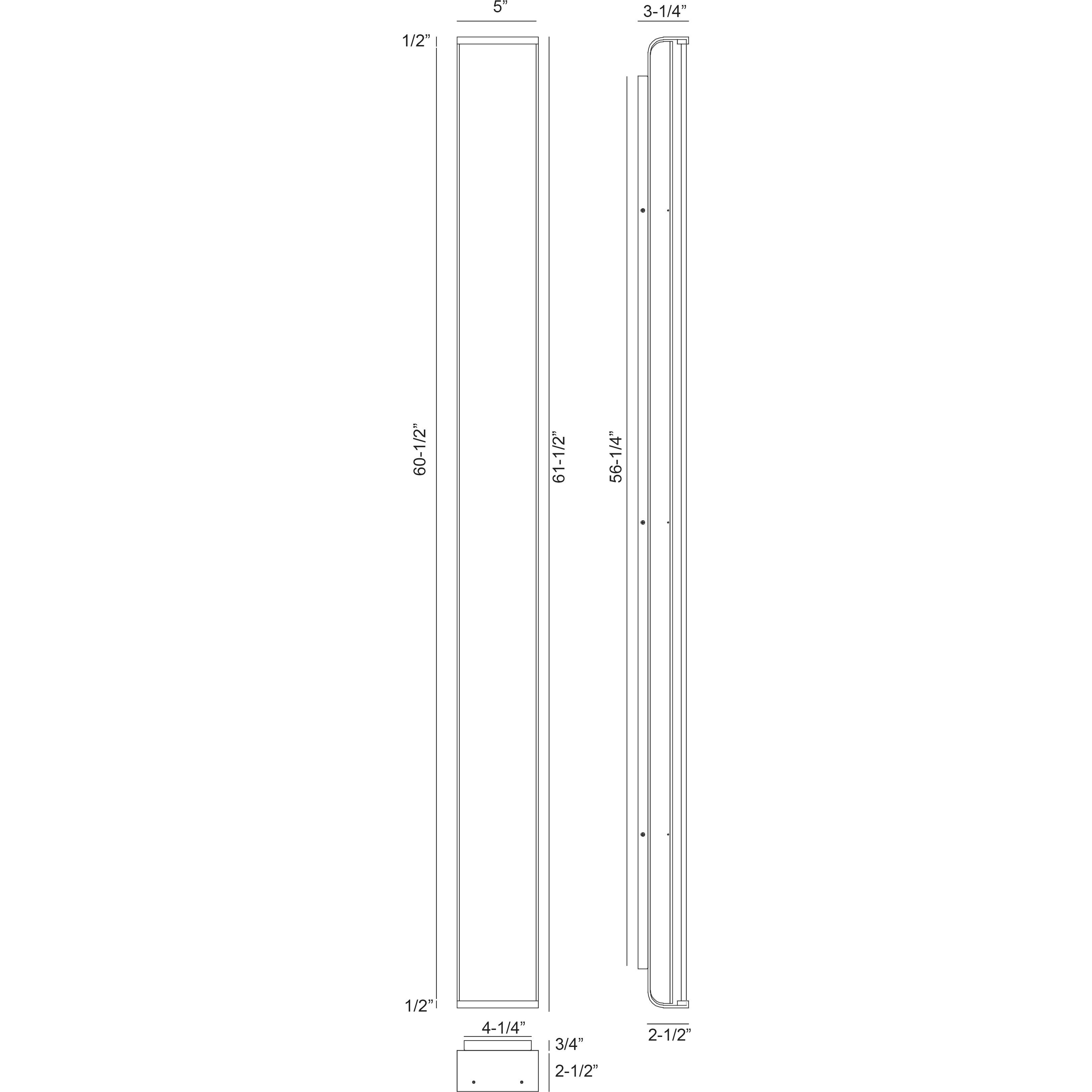 Dulton LED 61.5 inch Matte Black Outdoor Wall Sconce