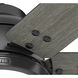 Gravity 72 inch Matte Black with Dark Gray Oak/Matte Black Blades Ceiling Fan