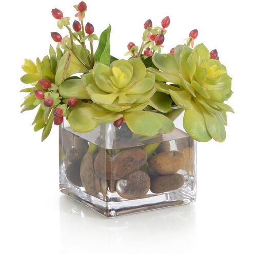 Succulents & Hypericum Fresh Water Look