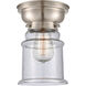 Aditi Small Canton 1 Light 6 inch Antique Brass Flush Mount Ceiling Light in Incandescent, Matte White Glass, Aditi