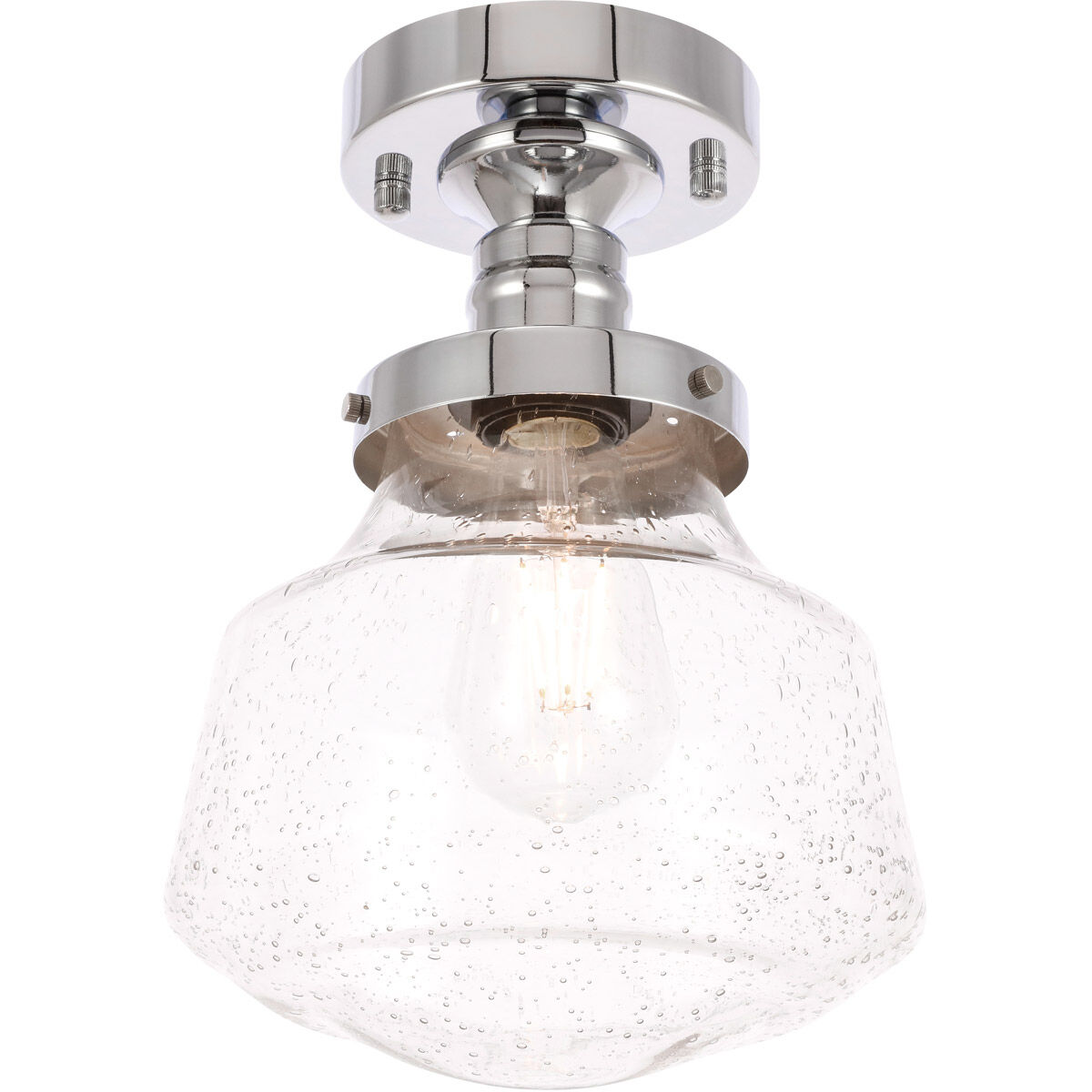 Lyle 1 Light 8 inch Chrome Flush Mount Ceiling Light