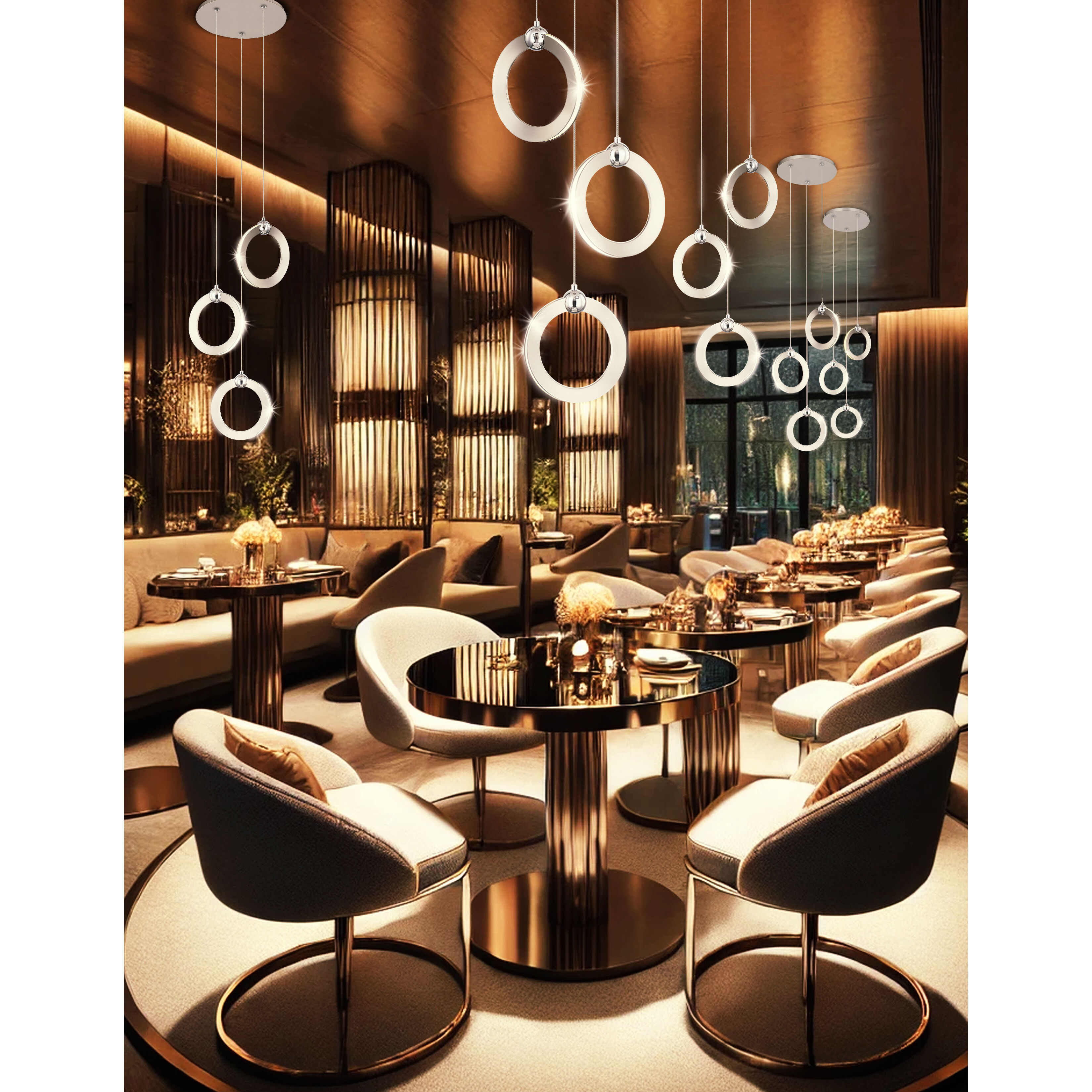 Hermosa 3 Light 11.75 inch Brushed Nickel Pendant Ceiling Light