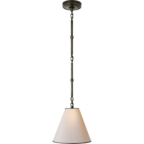 Thomas O'Brien Goodman 1 Light 10 inch Bronze Hanging Shade Ceiling Light in Natural Paper with Black Trim, Petite