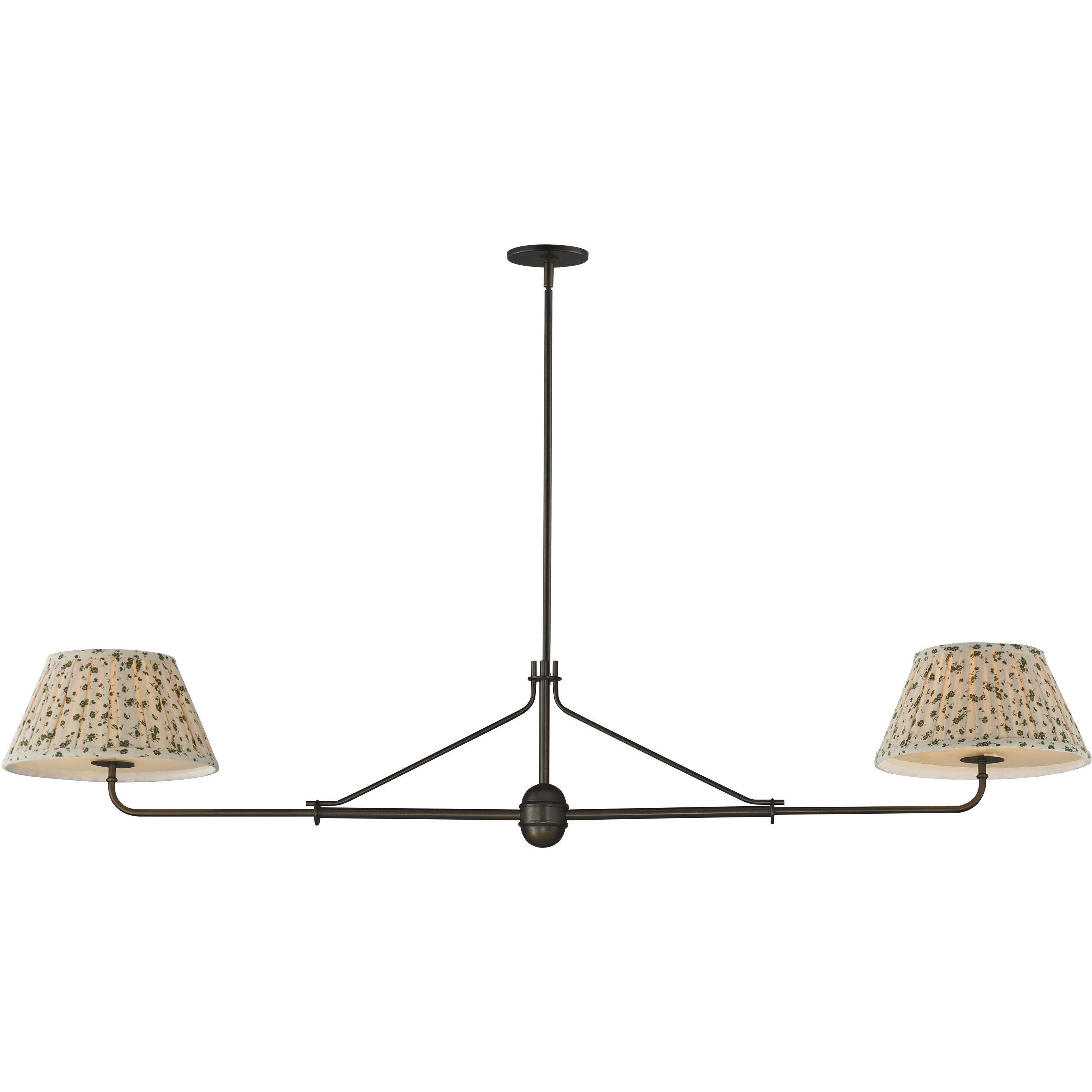 Dunbridge 2 Light 62 inch Antique Bronze Linear Pendant Ceiling Light