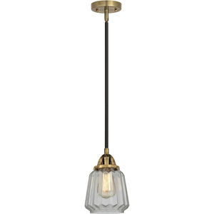 Nouveau 2 Chatham 1 Light 6 inch Black Antique Brass Mini Pendant Ceiling Light in Incandescent, Clear
