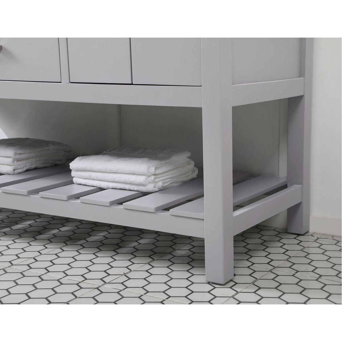 Clement 60 X 22 X 34.13 inch Grey Bathroom Vanity Cabinet