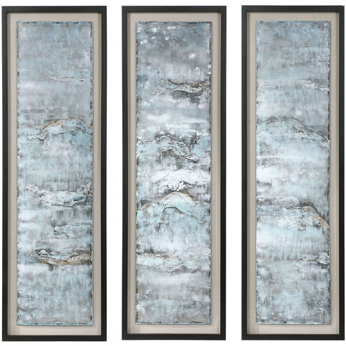 Ocean Swell 66 X 21 inch Painted Metal Art, Set of 3