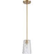 Lightweave 1 Light 5.5 inch Satin Brass Mini Pendant Ceiling Light