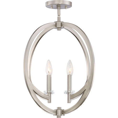 Orion 4 Light 18 inch Brushed Nickel Semi-Flush Mount Ceiling Light