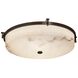 LumenAria 1 Light 20.75 inch Dark Bronze Flush-Mount Ceiling Light, Round