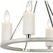 White Stone 4 Light 18 inch Polished Nickel with Sunbleached Oak Semi Flush Mount Ceiling Light