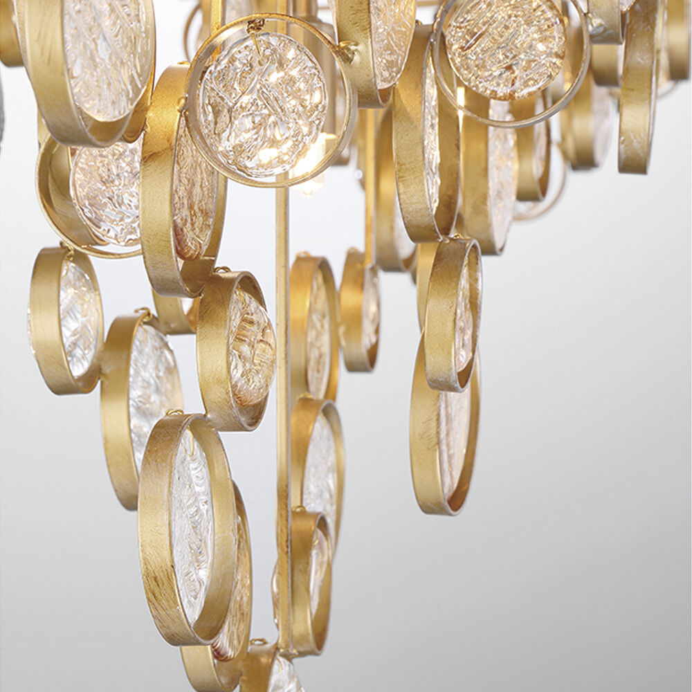 Trento Linear Chandelier Ceiling Light in Gold