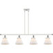 Ballston Large Cone LED 48 inch White and Polished Chrome Island Light Ceiling Light in Matte White Glass