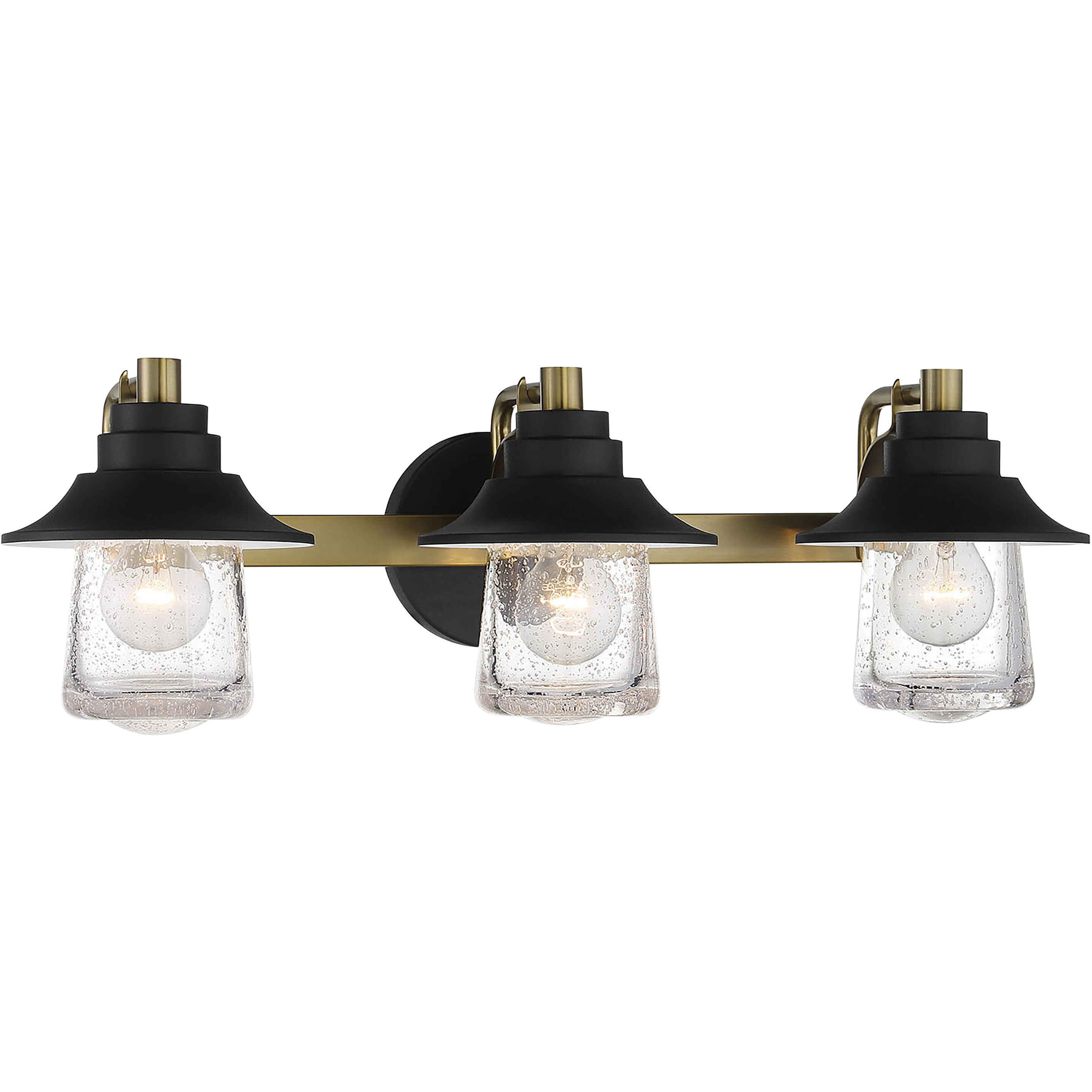 Westfield Manor 3 Light 24.5 inch Sand Coal/Soft Brass Bath Light Wall Light