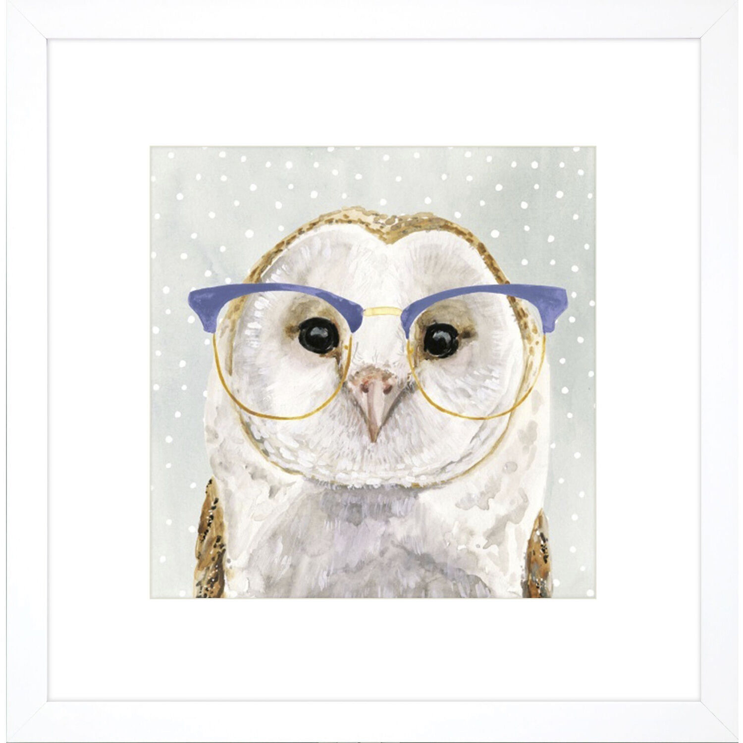 Four Eyed Forester Blue and Brown and Gray Framed Art, Propac