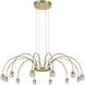 Yep Vario 12 Light 37.5 inch Titanium Gold Chandelier Ceiling Light