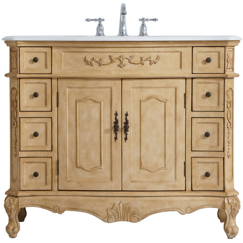 Danville 42 X 21 X 36 inch Antique Beige Vanity Sink Set