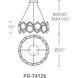 Starlight Starbright LED 11 inch Antique Nickel Chandelier Ceiling Light