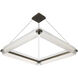 Neoness LED 34.25 inch Weathered Brass Chandelier Ceiling Light in Clear