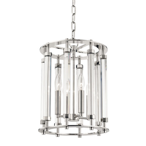 Haddon 4 Light 12 inch Polished Nickel Pendant Ceiling Light